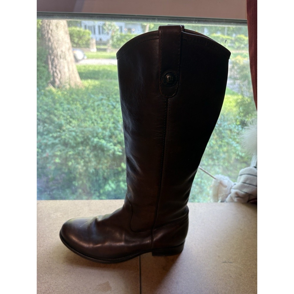 Frye Campus Tall Riding Boots Women's 7 B Brown Leather Made in Mexico - Picture 2 of 11
